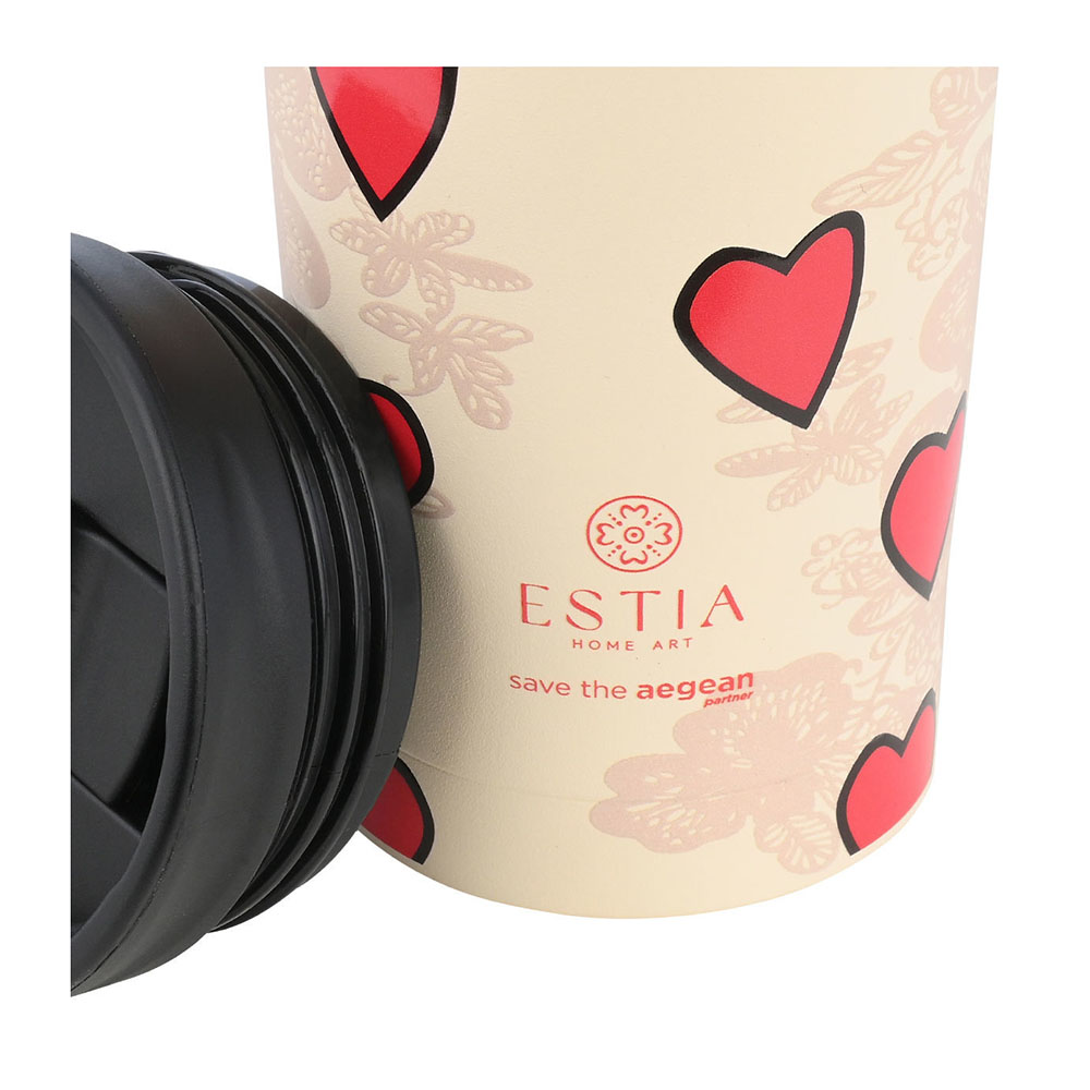 Ποτήρι Θερμός Ανοξείδωτο Travel Mug Save The Aegean - Tender Lace 350ml 31930 Estia - 2