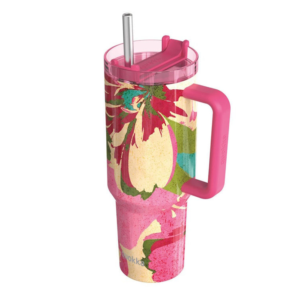 Ποτήρι Θερμός με Καλαμάκι Rambler Pink Flambe XL 1200ml 40040 Quokka  - 117055