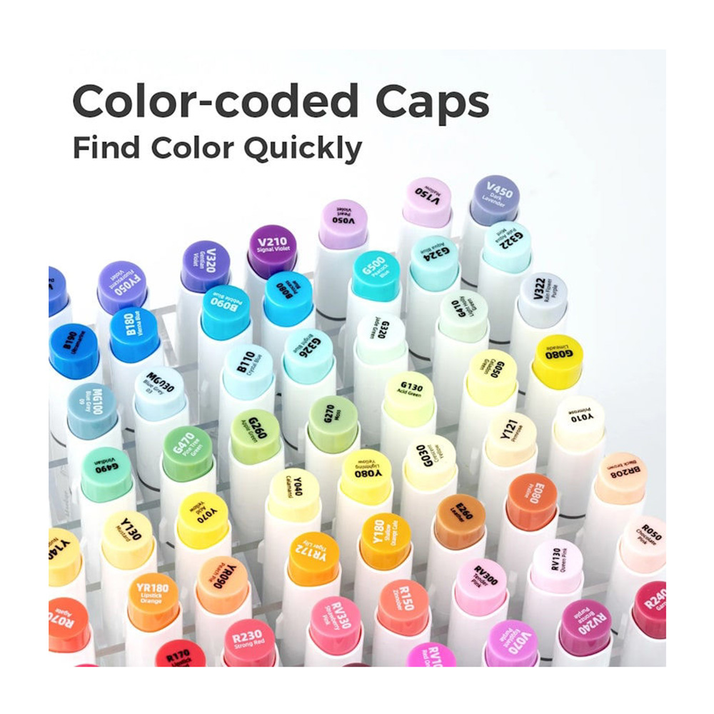 Μαρκαδόροι Αλκοόλης 104+1 τεμαχίων Διπλής Μύτης Honolulu B OHU-Y30-80404-09 Ohuhu - 1