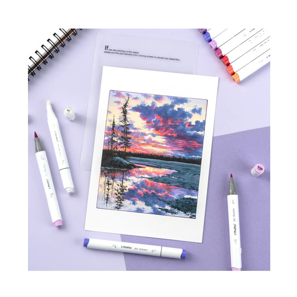 Μαρκαδόροι Αλκοόλης 104+1 τεμαχίων Διπλής Μύτης Honolulu B OHU-Y30-80404-09 Ohuhu - 3