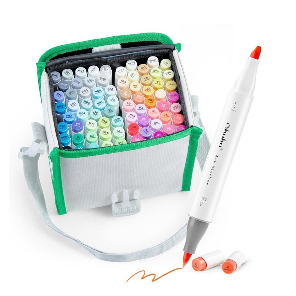 Μαρκαδόροι Αλκοόλης 72 τεμαχίων Διπλής Μύτης Honolulu OHU-Y30-80404-25 Ohuhu - 1