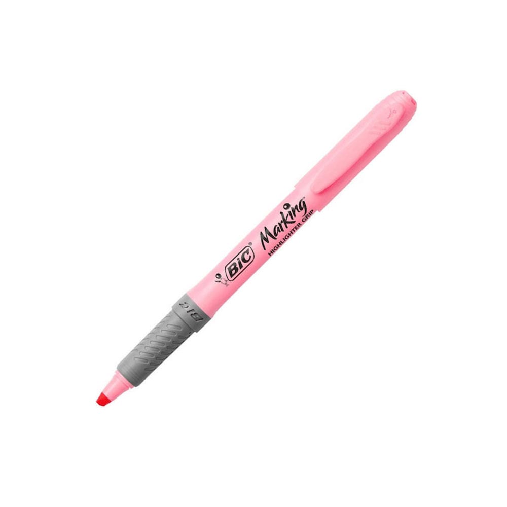 Μαρκαδόρος Υπογράμμισης Grip Pastel Ροζ Bic - 1