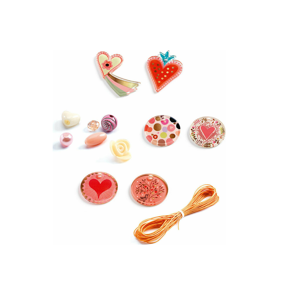 Κατασκευή Κοσμημάτων Με Διάφορες Χάντρες - Καρδιές 09855 Djeco - 1