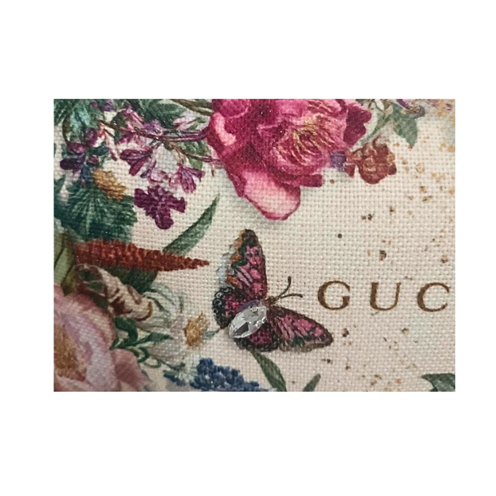 Τσαντάκι Νεσεσέρ με Εκτύπωση Gucci Beige Floral - 2