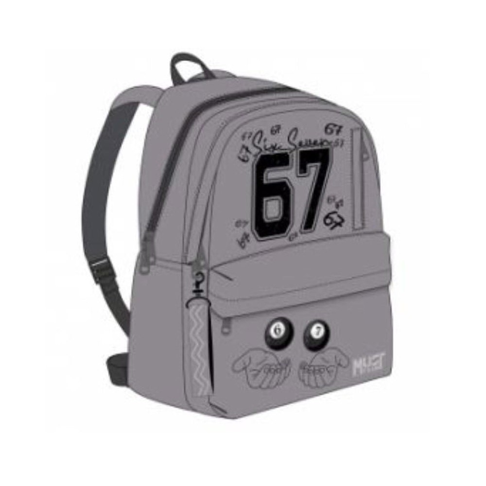 Τσάντα Πλάτης Monochrome με 2 Θήκες Classic 67 Γκρί 587874 Must - 115976
