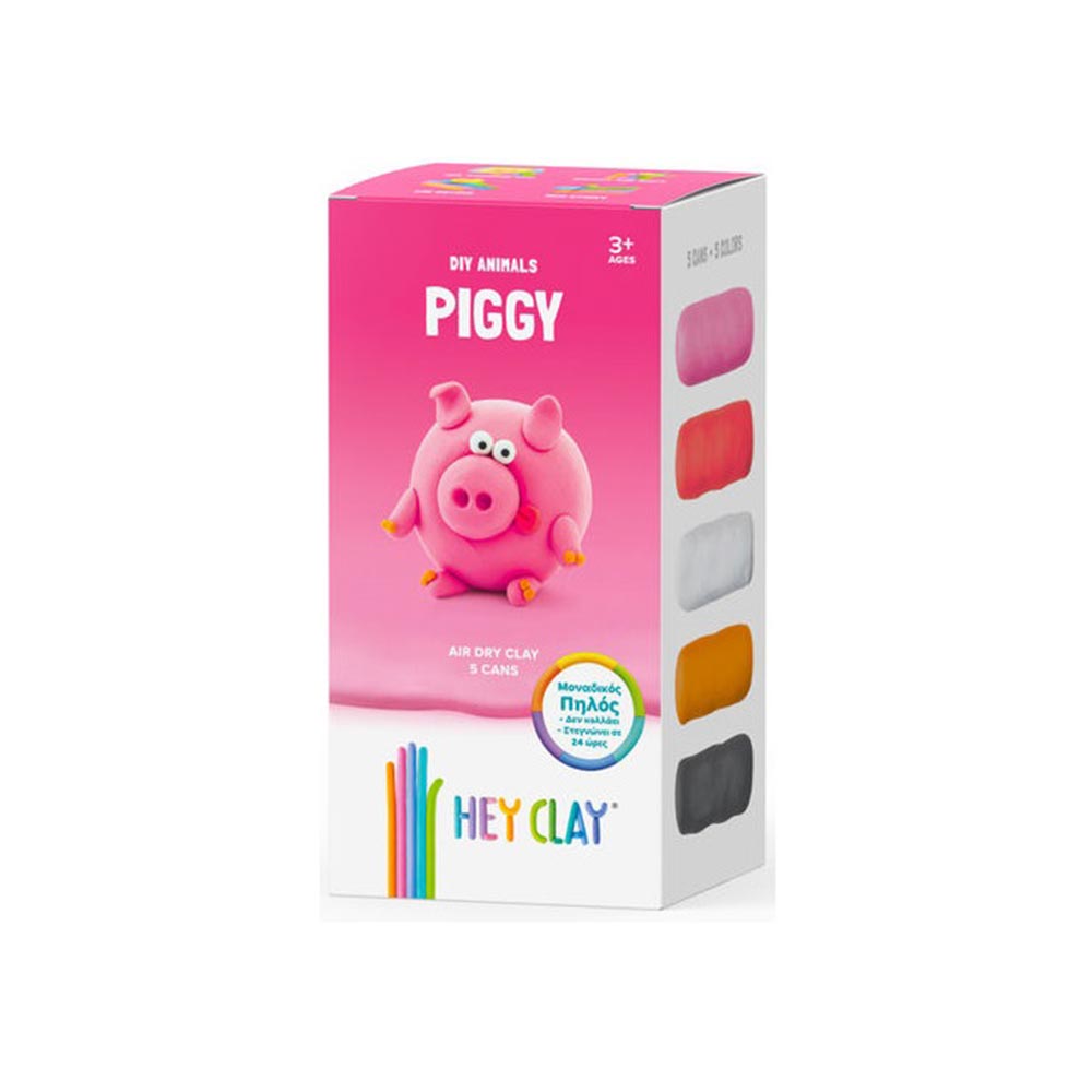 Παιχνίδι Κατασευών με Πηλό Hey Clay Claymates Piggy 440019 Desyllas - 105574