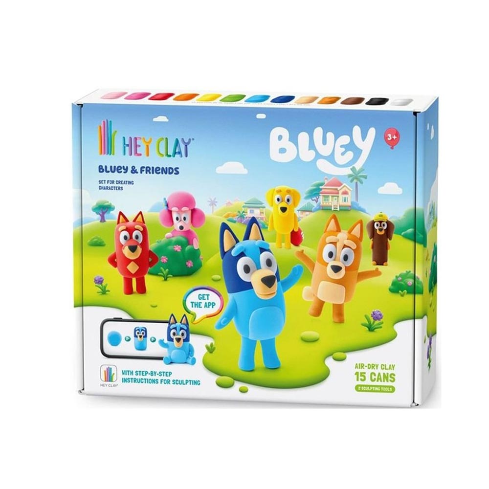 Παιχνίδι Κατασευών με Πηλό Hey Clay Bluey & Friends 440080 Desyllas - 105572