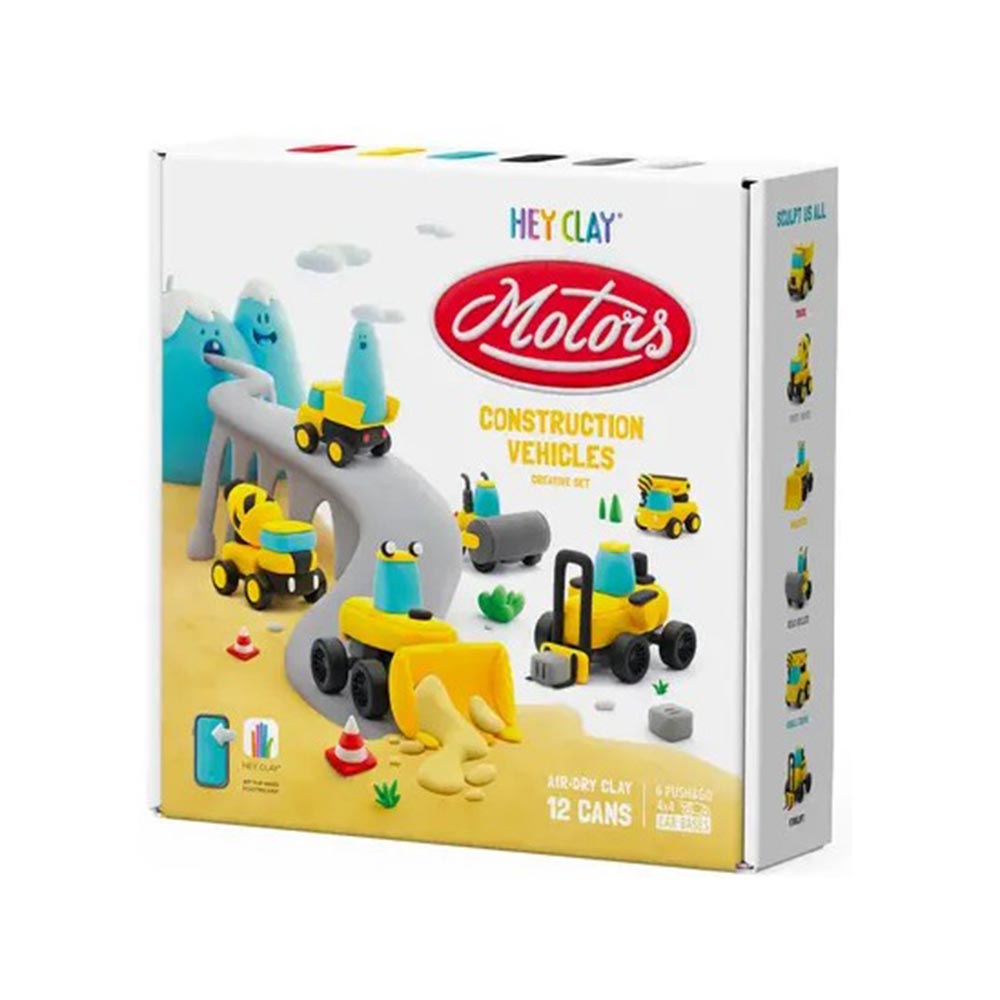 Παιχνίδι Κατασευών με Πηλό Hey Clay Motors Construction Vehicles 440076 Desyllas - 105563