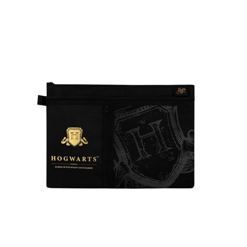 Πορτοφόλι Παιδικό Με Φερμουάρ Για Αγόρι Μαύρο Hogwarts Shield HP148499 Blue Sky - 54007