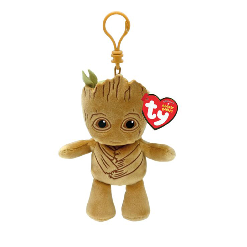 Λούτρινο Χνουδωτό Μπρελόκ Κλιπ Groot 8,5Εκ Marvel 1607-34005 TY Beanie Babies AS - 114606