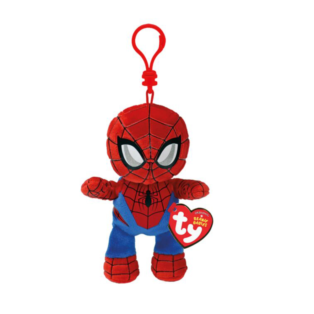 Λούτρινο Χνουδωτό Μπρελόκ Κλιπ Spiderman 8,5Εκ Marvel 1607-34010 TY Beanie Babies AS - 114608