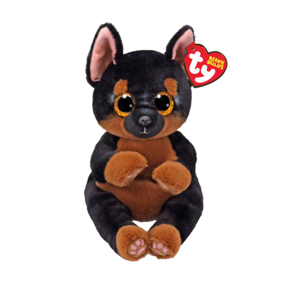 Λούτρινο Χνουδωτό Σκύλος Μαύρο Καφέ 15εκ 1607- 41298 Ty Beanie Bellies AS - 114632