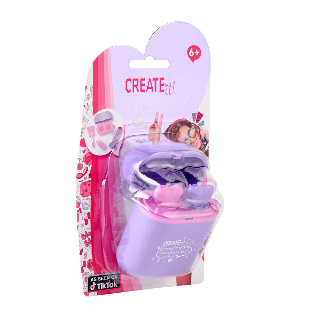  Σετ Lip Gloss & Lip Balm σε Σχήμα Θήκη Ακουστικών Μώβ 884578Β Create It! - 1