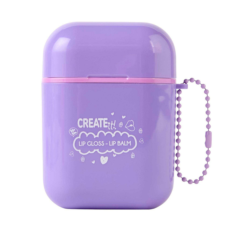  Σετ Lip Gloss & Lip Balm σε Σχήμα Θήκη Ακουστικών Μώβ 884578Β Create It! - 117088