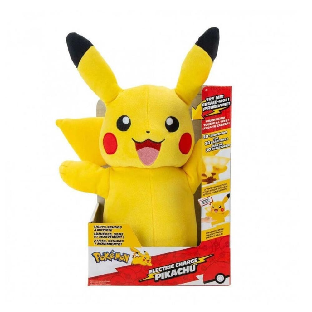 Λούτρινο Pokemon Με Κίνηση Και Ήχο Electric Charge Pikachu 28εκ. PKW2365 Jazwares - 67241