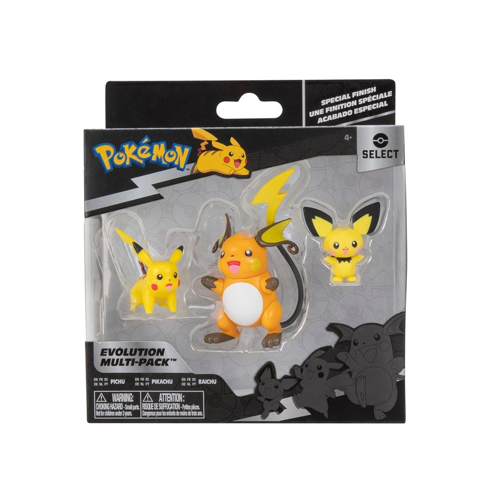 Φιγούρες Εξέλιξης Pichu - Pikachu - Raichu PKW2778 Jazwares - 52179