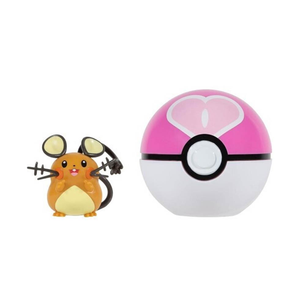 Φιγούρα Pokemon Clip 'N Go Poke Ball Dedenne & Love Ball PKW3132 Jazwares - 1