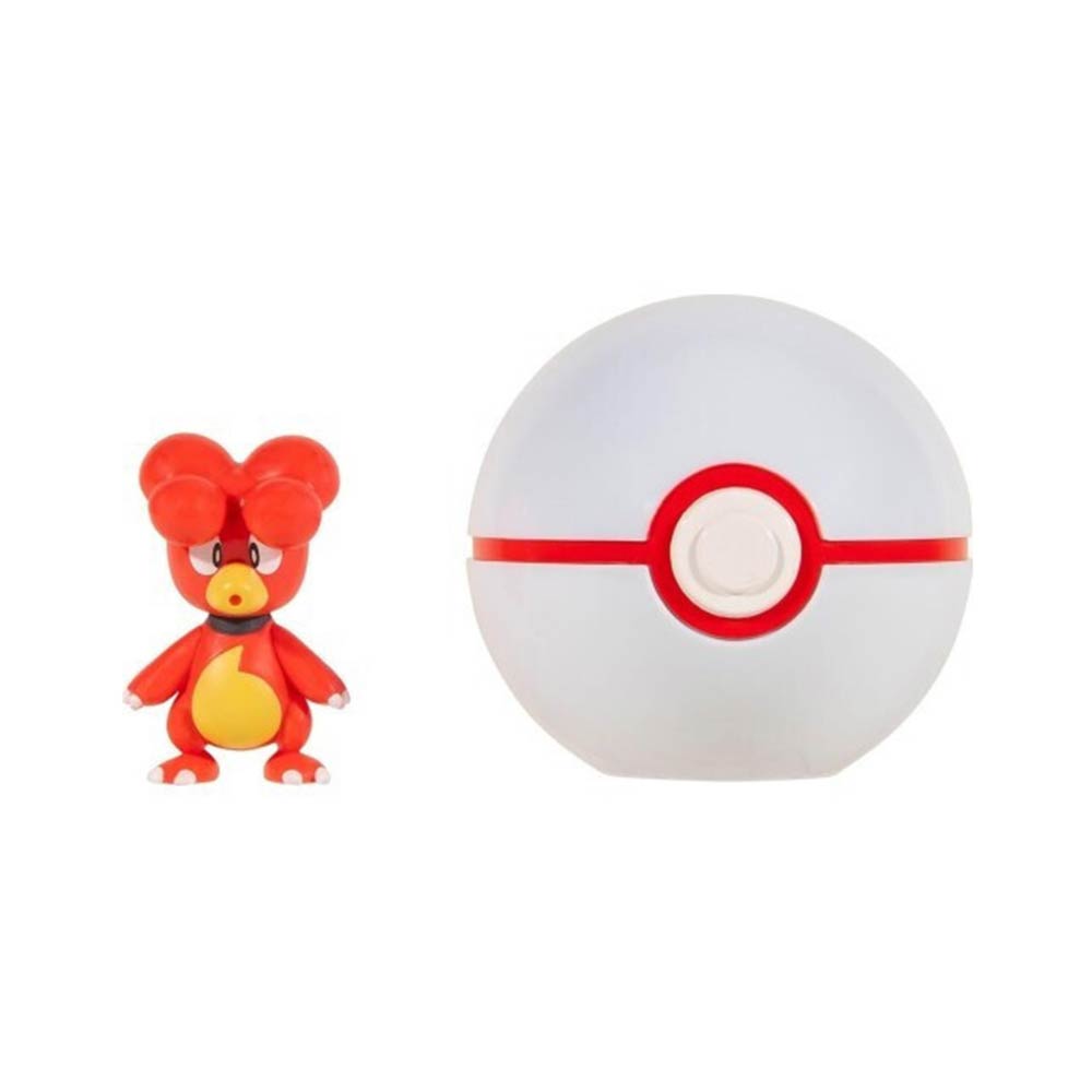 Φιγούρα Pokemon Clip 'N Go Poke Ball Magby PKW3139 Jazwares - 1