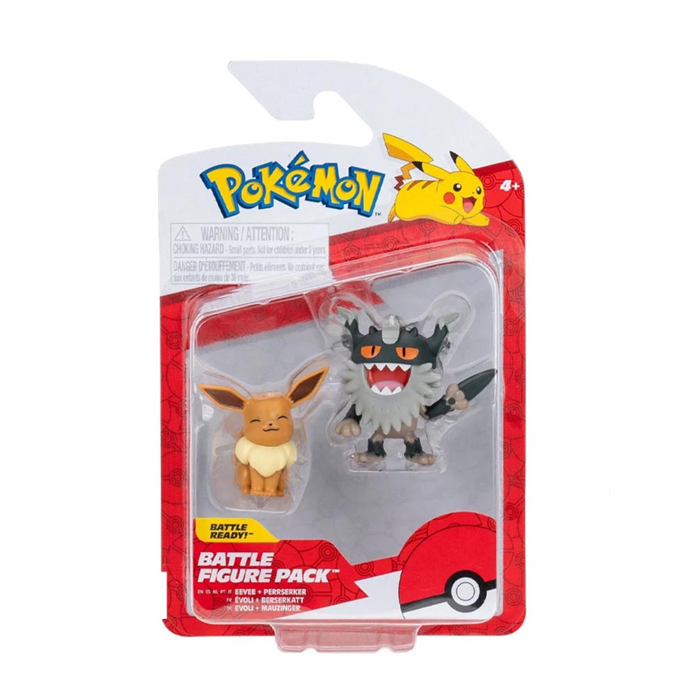 Φιγούρες Μάχης Pokemon - Perrserker & Eevee PKW3577 Jazwares - 89719