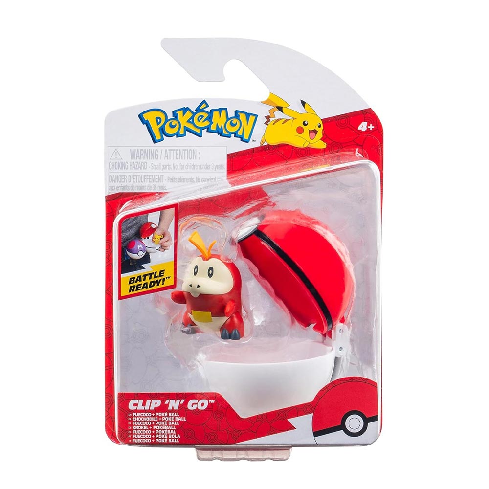 Φιγούρα Pokemon Clip 'N Go Fuecoco & Poke Ball PKW3628 Jazwares - 89731