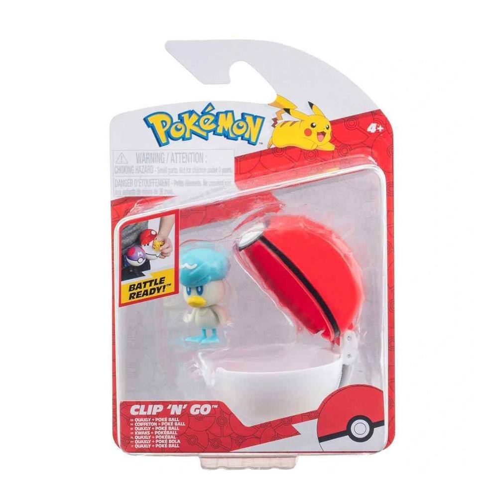 Φιγούρα Pokemon Clip 'N Go Quaxly & Poke Ball PKW3630 Jazwares - 89735