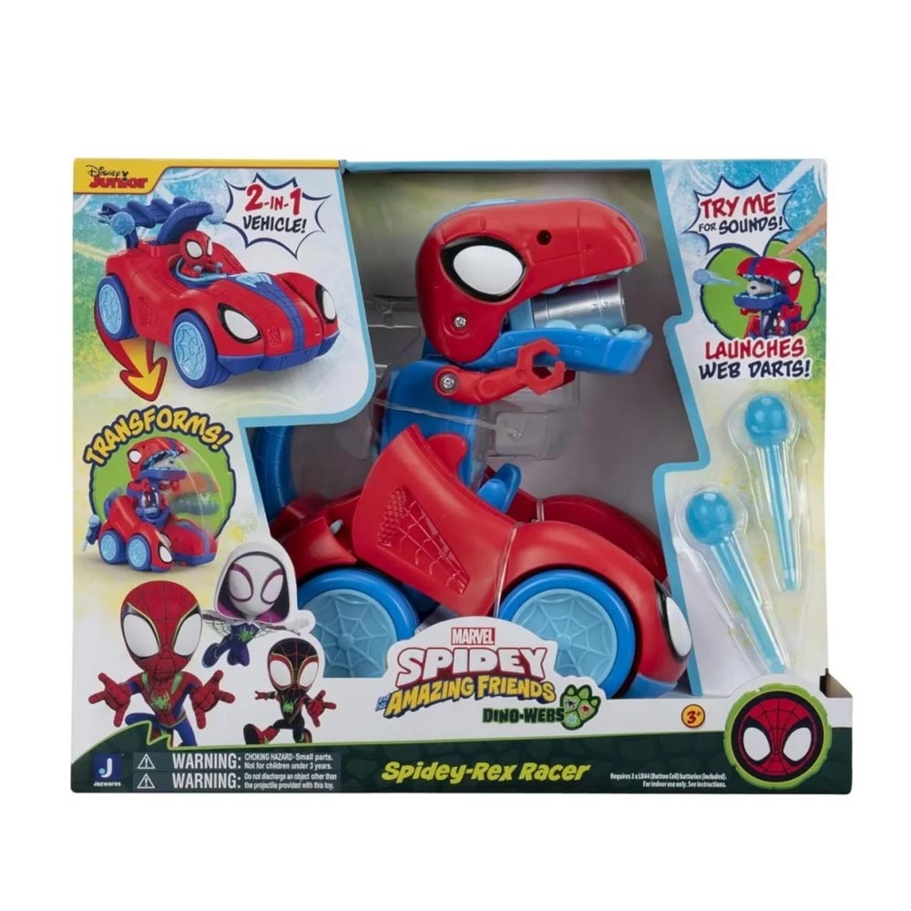 Όχημα 2 σε 1 Spidey-Rex 18cm JWS00270 Jazwares - 89777