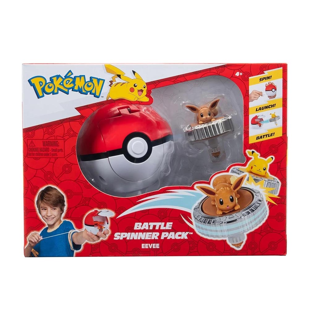 Σετ Pokemon Battle Spinner Pack - Eevee & Poke Ball PKW4399 Jazwares - 89741