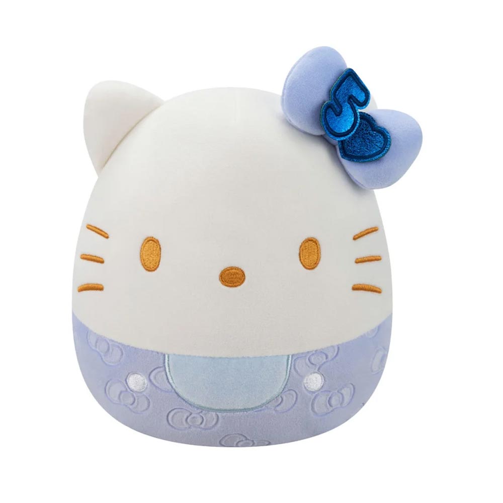 Λούτρινο Squishmallows Hello Kitty 50th Anniversary - Μπλε Φιόγκος 20cm SQSN00500 Jazwares - 6