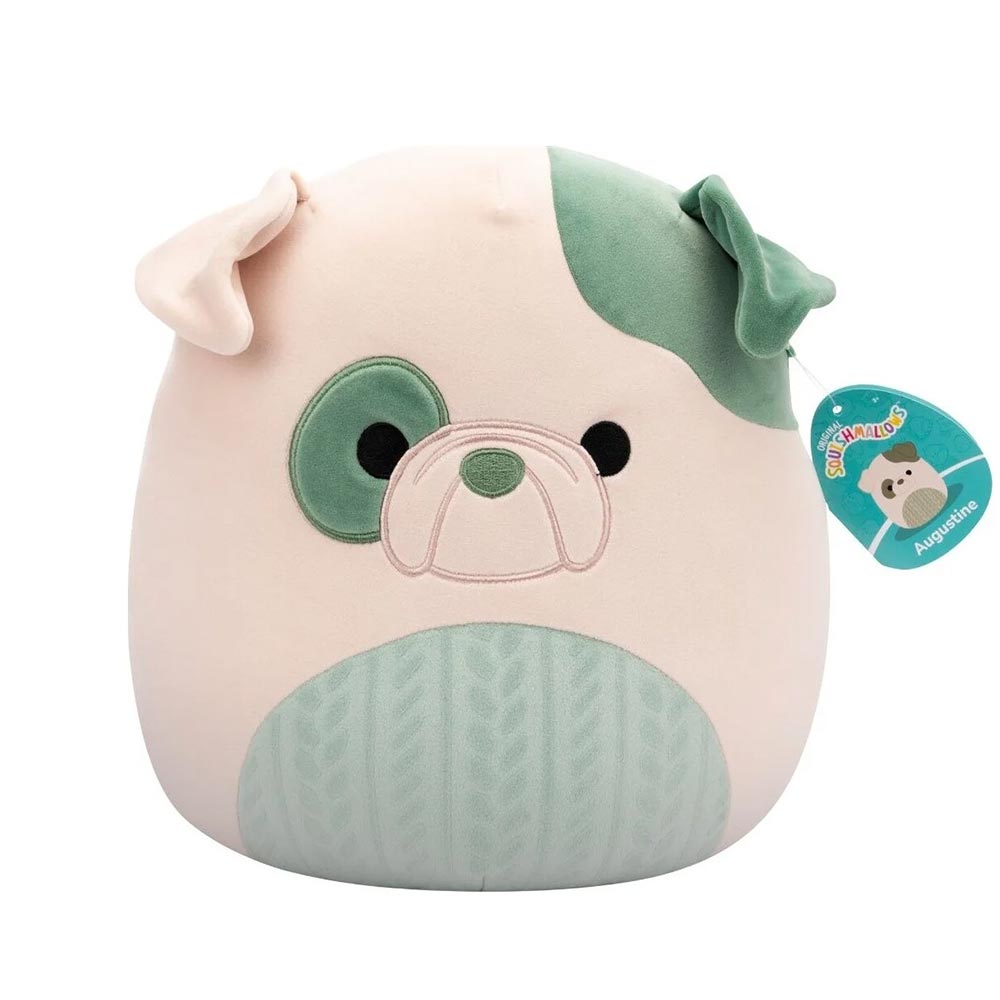 Λούτρινο Squishmallows Ανάγλυφο - Augustine the Bulldog 30.5cm JWSQ6685 Jazwares - 88510