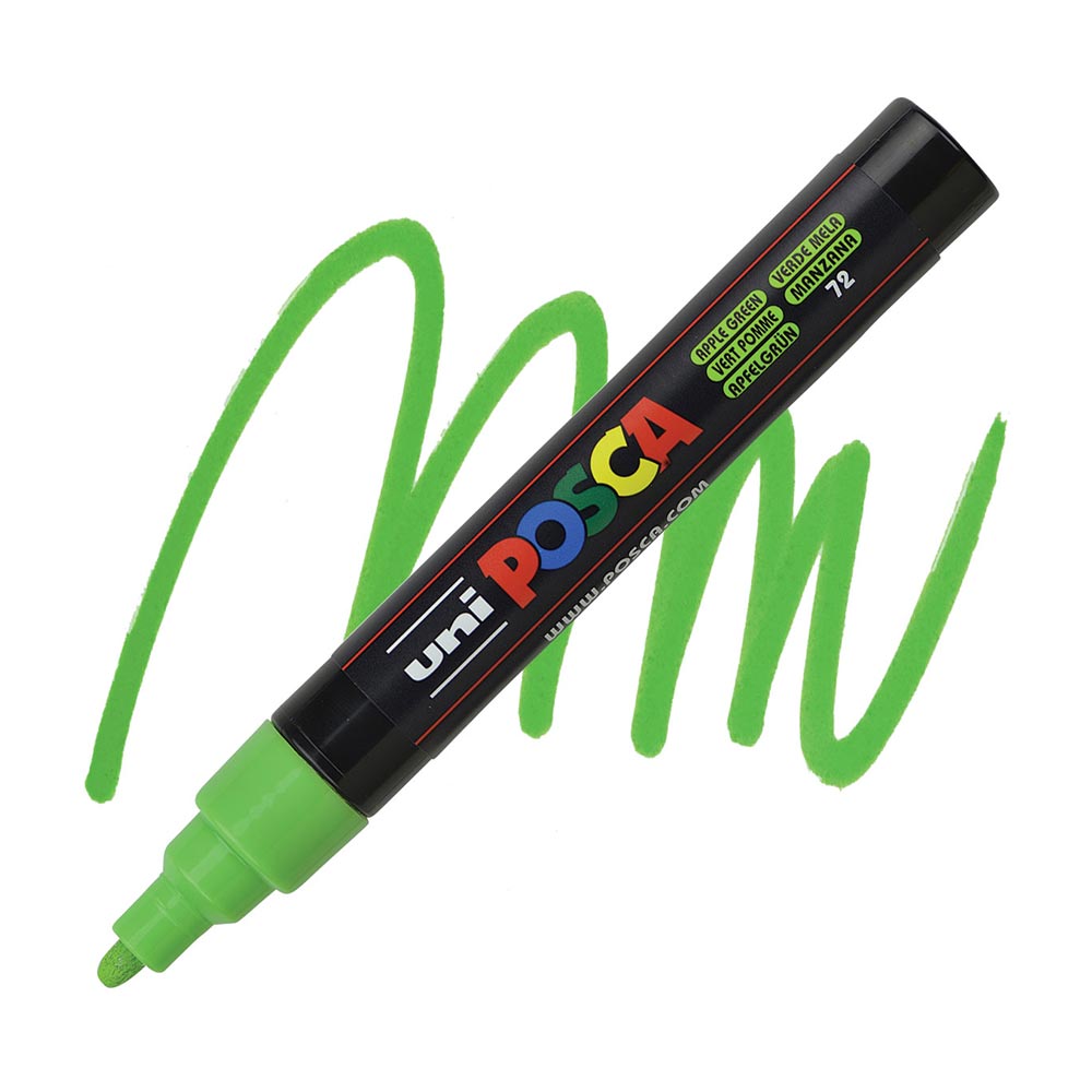 Μαρκαδοράκι Ανεξίτηλο Posca Medium 1.8-2.5mm Apple Green PC-5M Uni - 107056