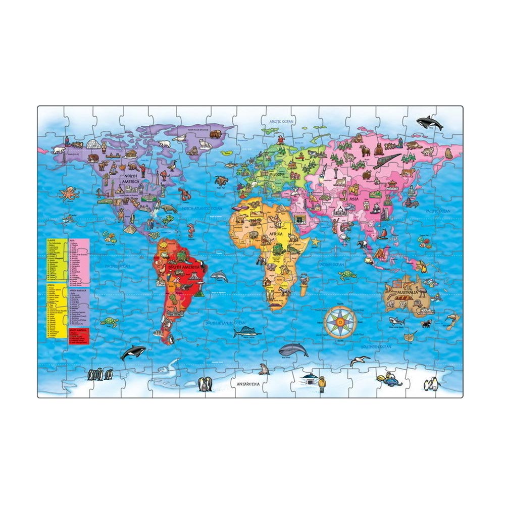 Παζλ Παγκόσμιος Χάρτης και Πόστερ 150τμχ ORCH280 Orchard Toys - 2