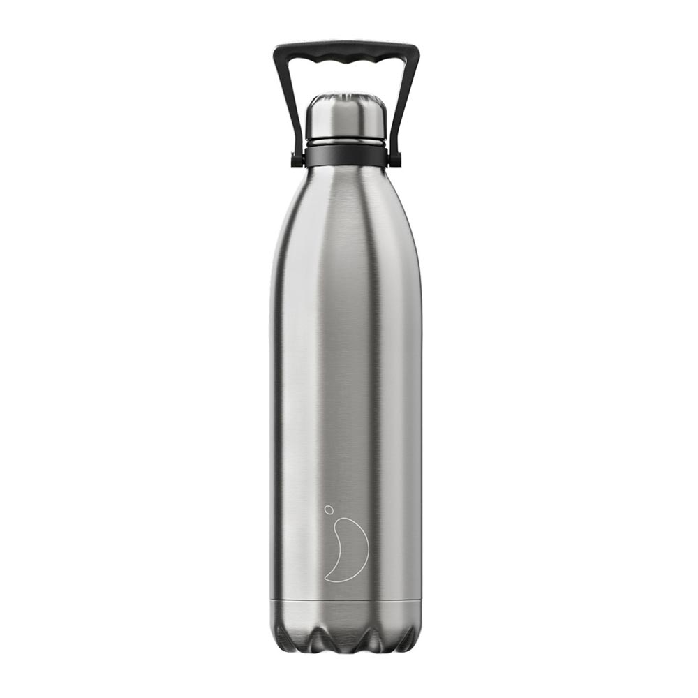 Ανοξείδωτο Μπουκάλι Θερμός Με Χερούλι Μεταφοράς Original Edition Silver 1,8L Chillys