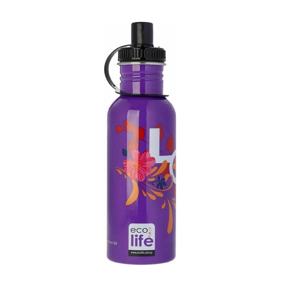 Μεταλλικό Ανοξείδωτο Μπουκάλι Θερμός Love 600ml Ecolife