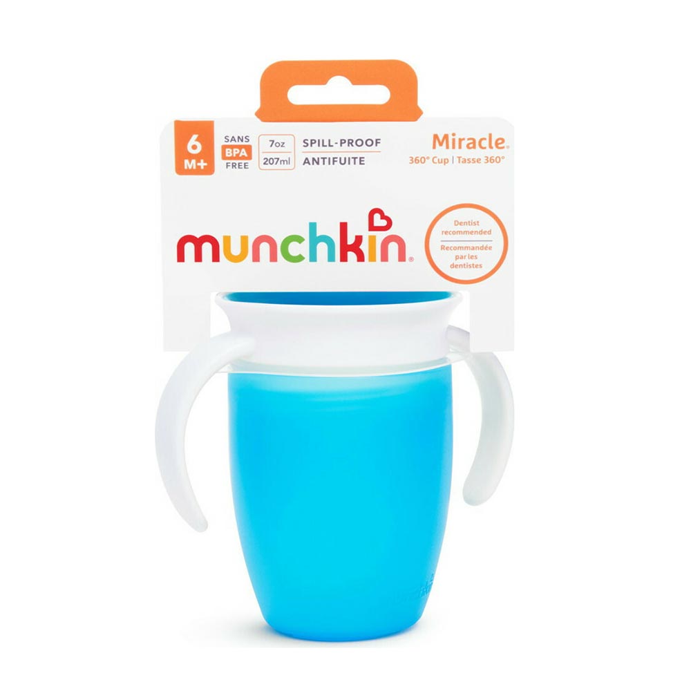 Εκπαιδευτικό Κύπελλο Με Λαβές Miracle 360° Trainer Cup Μπλε 207ml 12271Munchkin - 2