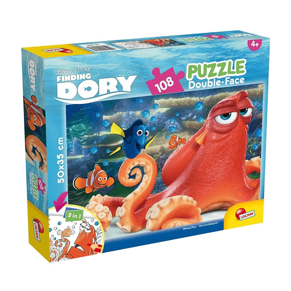 Παζλ Χρωματισμού Δπλής Όψης Disney Finding Dory 108τμχ. 56965 Lisciani - 0