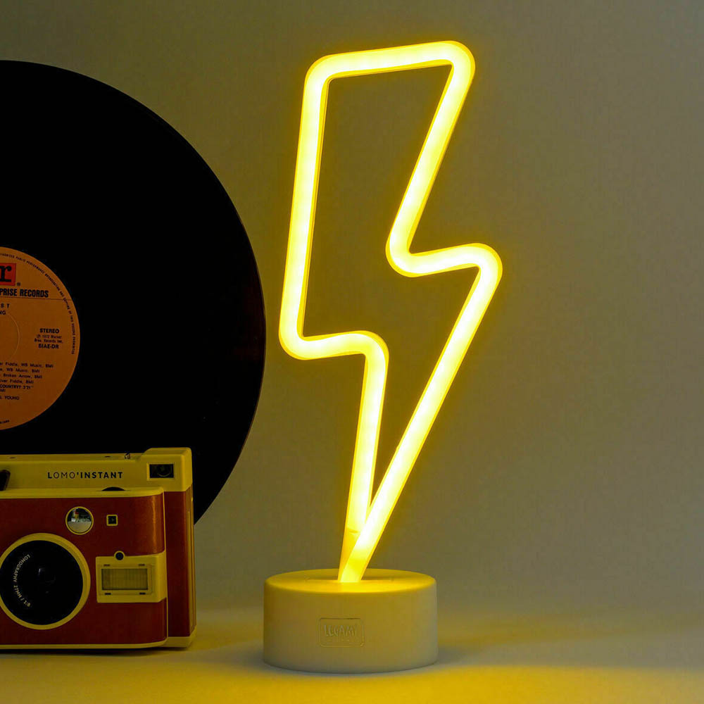 Διακοσμητικό Φωτιστικό Neon Flash Σε Κίτρινο Χρώμα LL0004 Legami - 1