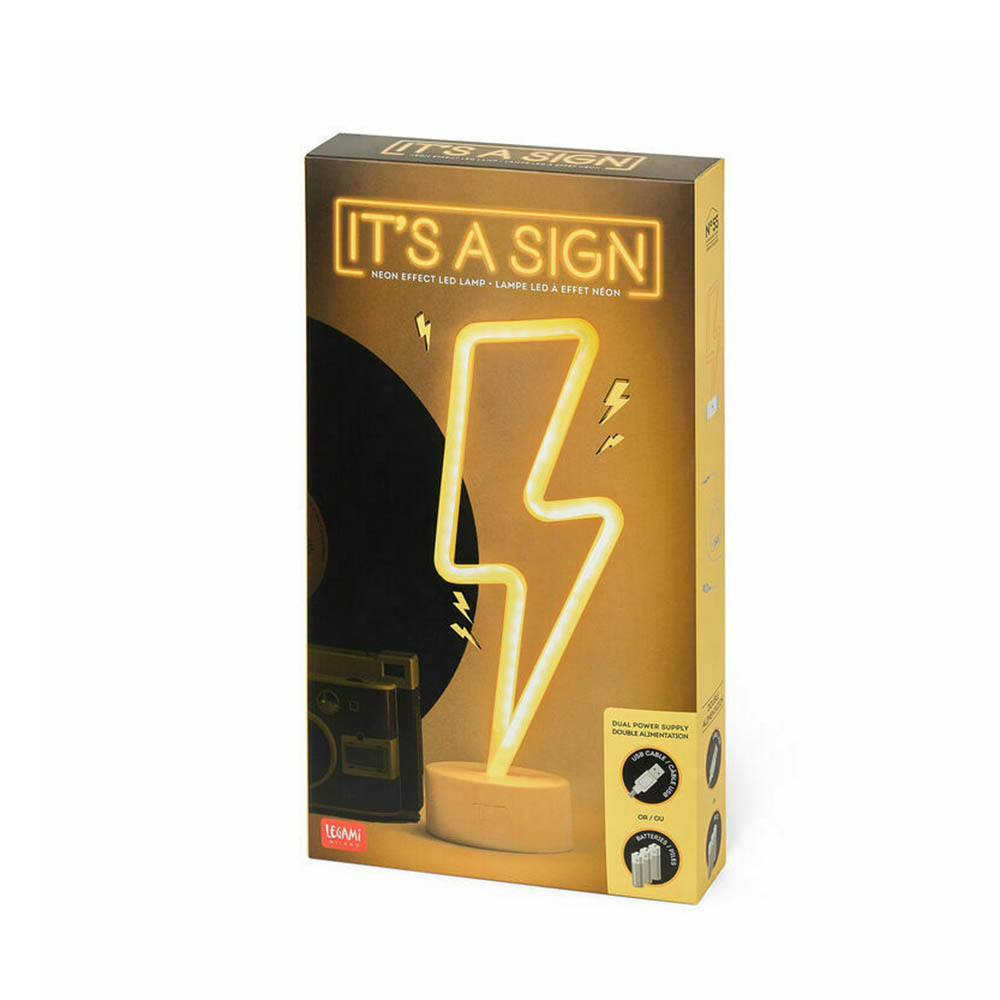 Διακοσμητικό Φωτιστικό Neon Flash Σε Κίτρινο Χρώμα LL0004 Legami - 2
