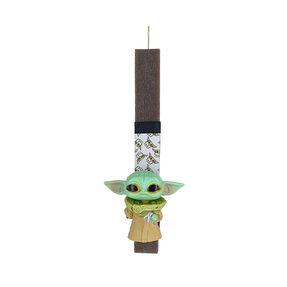 Χειροποίητη Αρωματική Λαμπάδα με Διακοσμητικό Yoda - 0