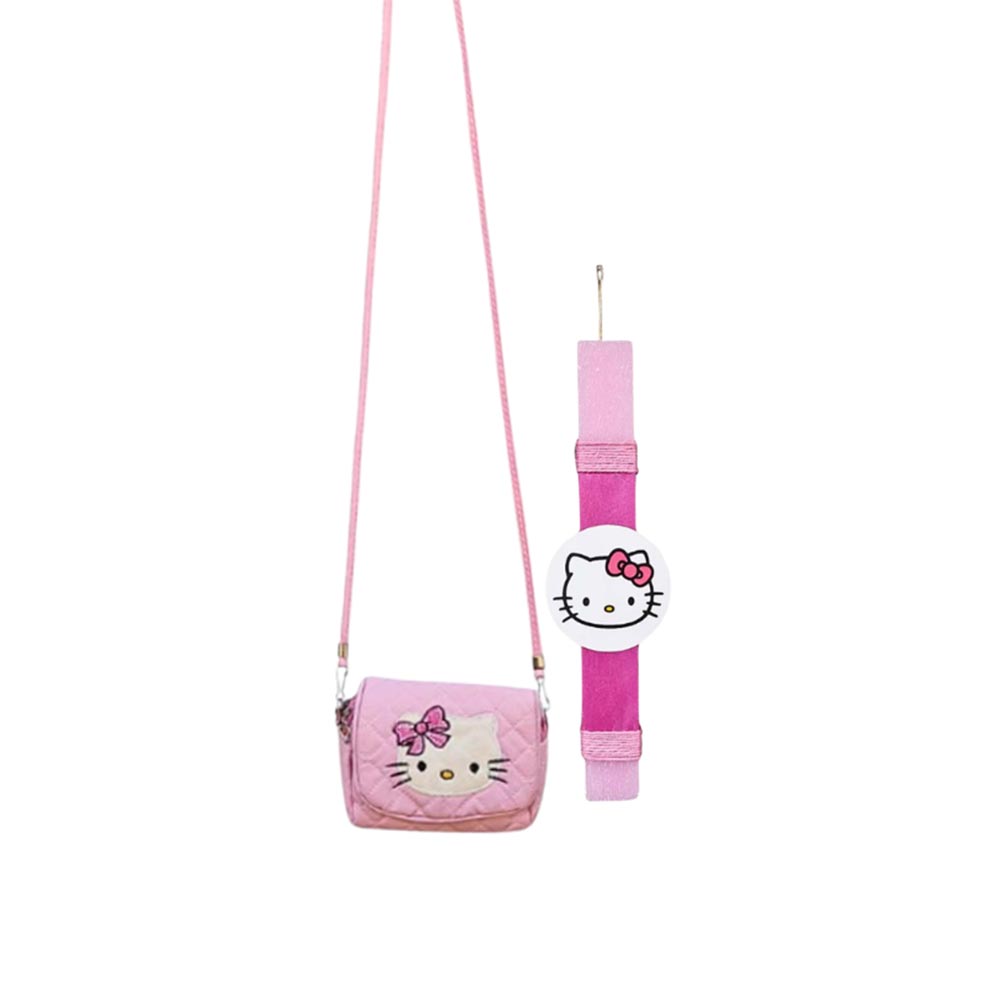 Χειροποίητη Αρωματική Λαμπάδα για Κορίτσι με Τσαντάκι Ώμου Hello Kitty - 112470