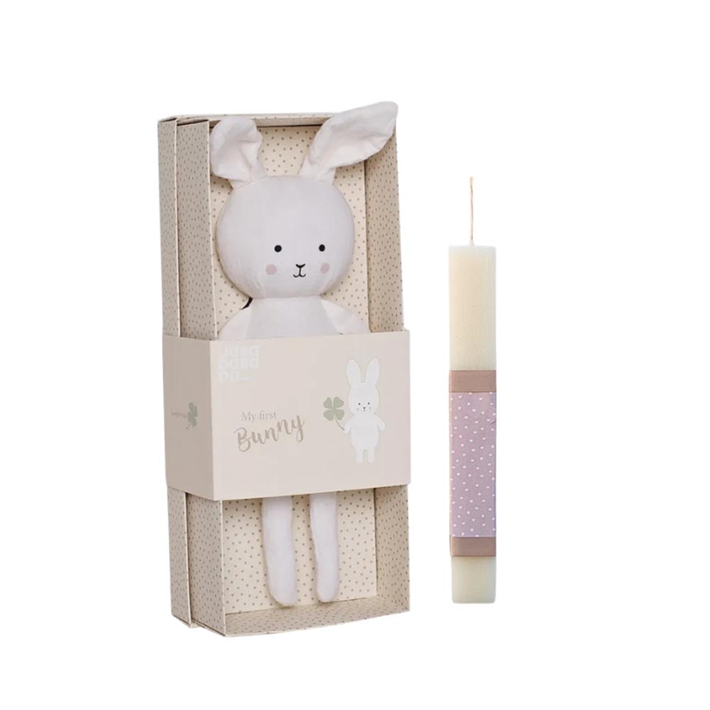 Χειροποίητη Αρωματική Λαμπάδα για Κορίτσι με Λούτρινο Λαγουδάκι  - 112495