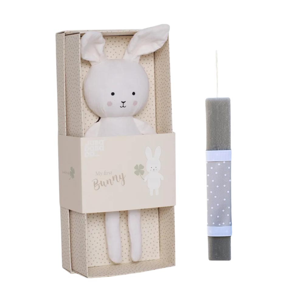 Χειροποίητη Αρωματική Λαμπάδα για Αγόρι με Λούτρινο Λαγουδάκι - 112500