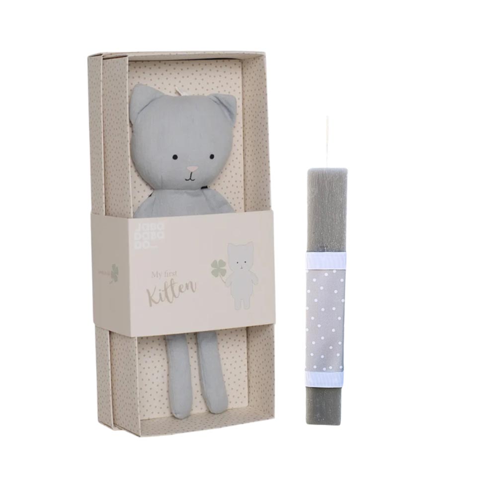 Χειροποίητη Αρωματική Λαμπάδα για Αγόρι με Λούτρινο Γατάκι - 112505