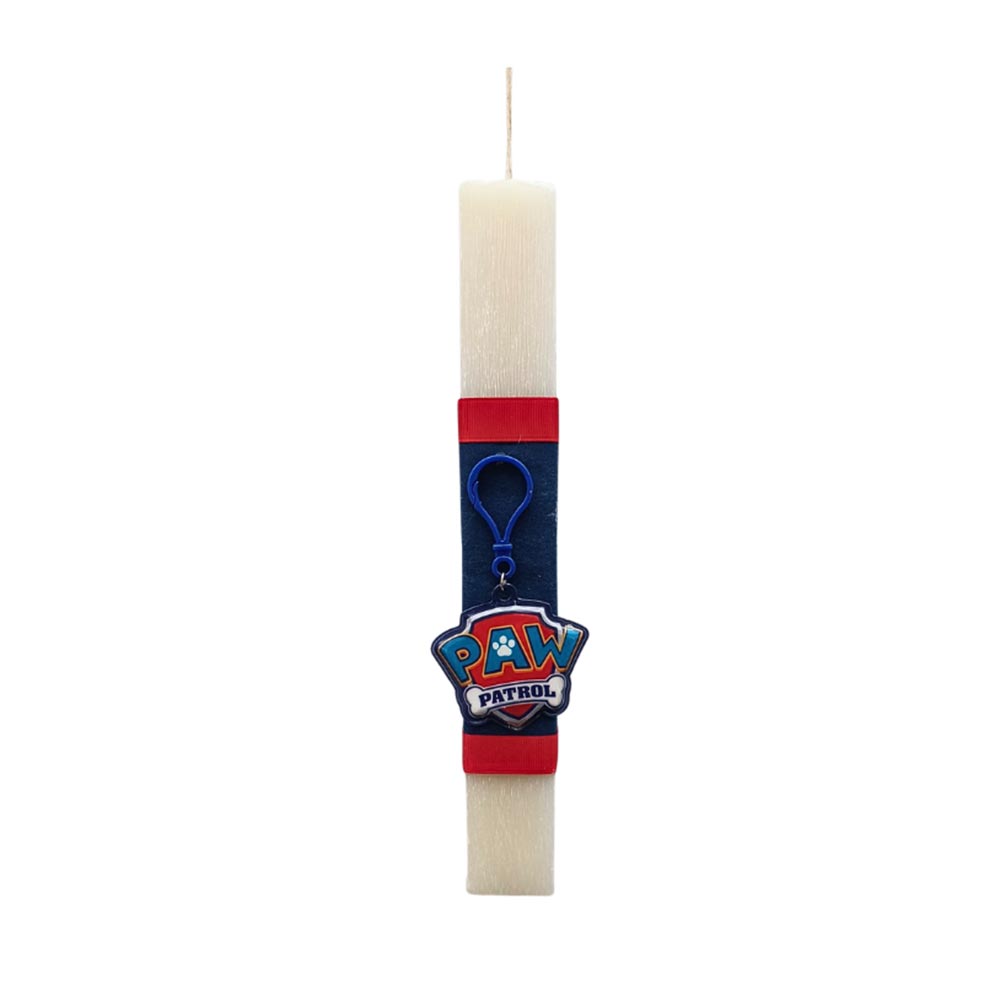 Χειροποίητη Αρωματική Λαμπάδα για Αγόρι με Μπρελόκ - Φακό Paw Patrol - 112556
