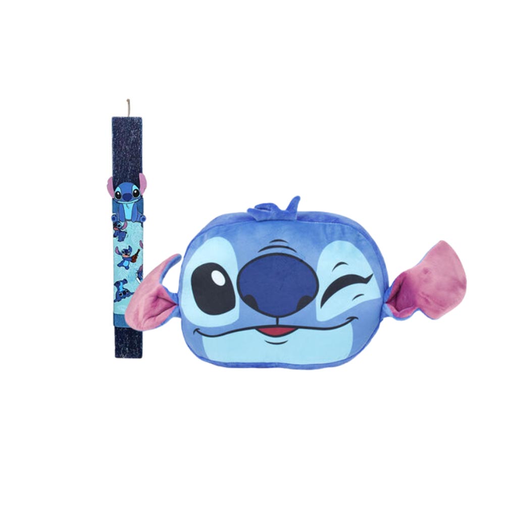 Χειροποίητη Αρωματική Λαμπάδα για Αγόρι Κορίτσι με Μαξιλάρι Χεριών 28cm Stitch  - 112580