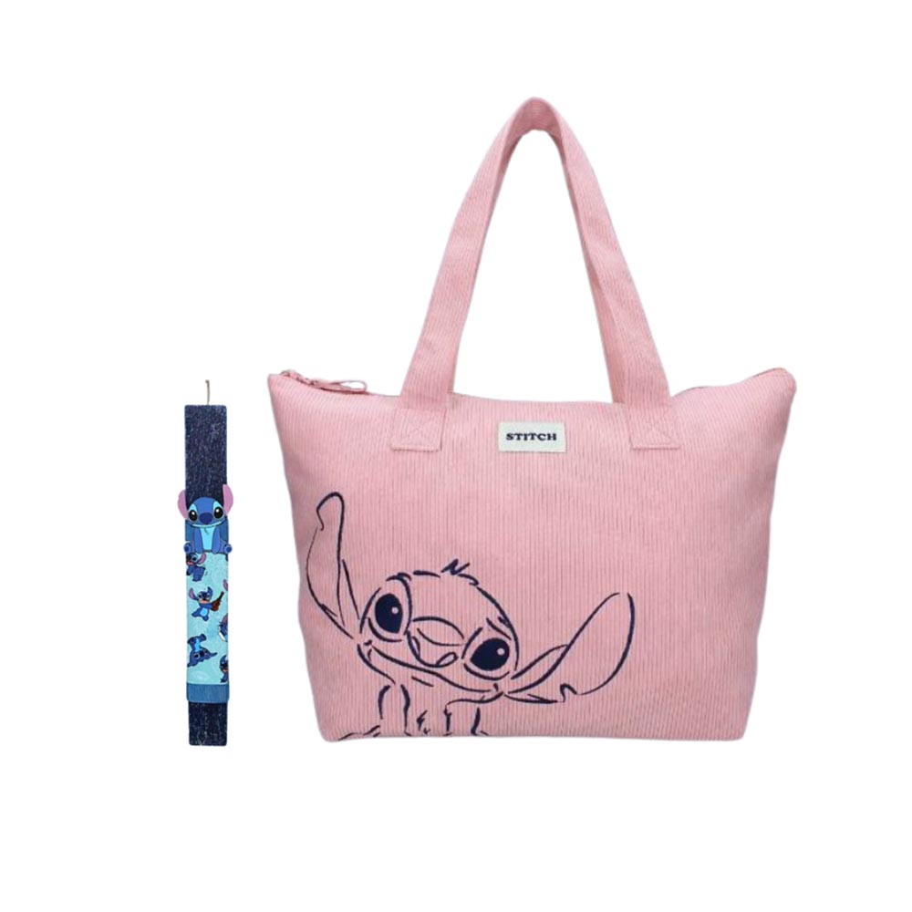 Χειροποίητη Αρωματική Λαμπάδα για Κορίτσι με Κοτλέ Τσάντα Ώμου Angel - 112615