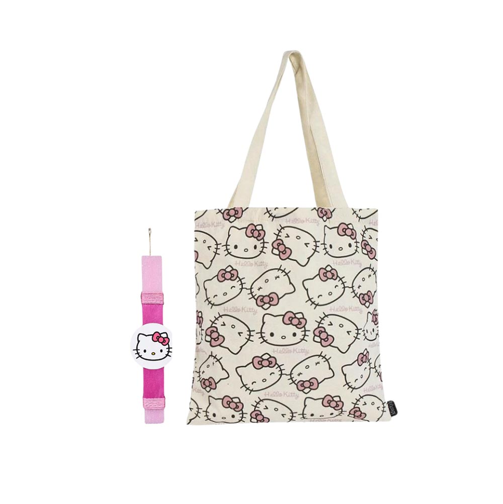 Χειροποίητη Αρωματική Λαμπάδα για Κορίτσι με Υφασμάτινη Τσάντα Ώμου Hello Kitty  - 112636