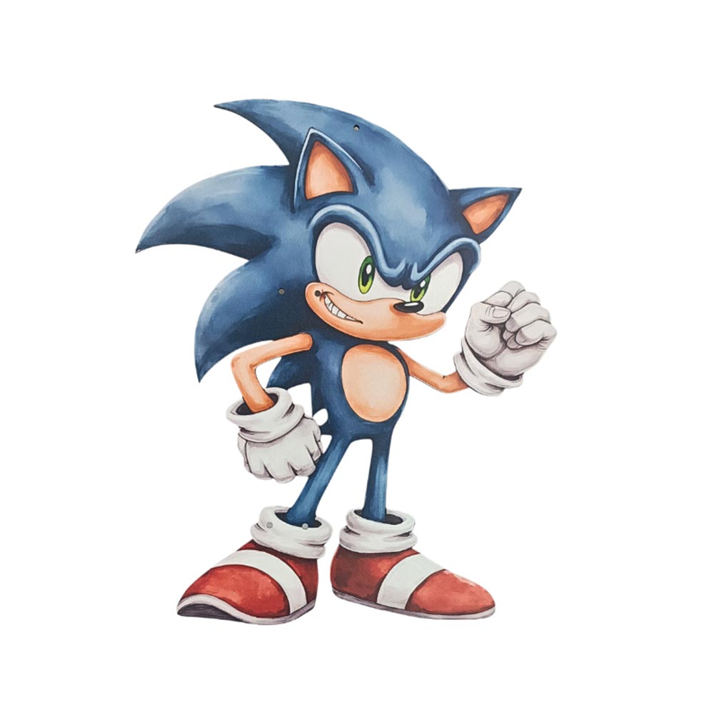 Χειροποίητη Αρωματική Λαμπάδα για Αγόρι με Ξύλινη Πλάτη Sonic - 1