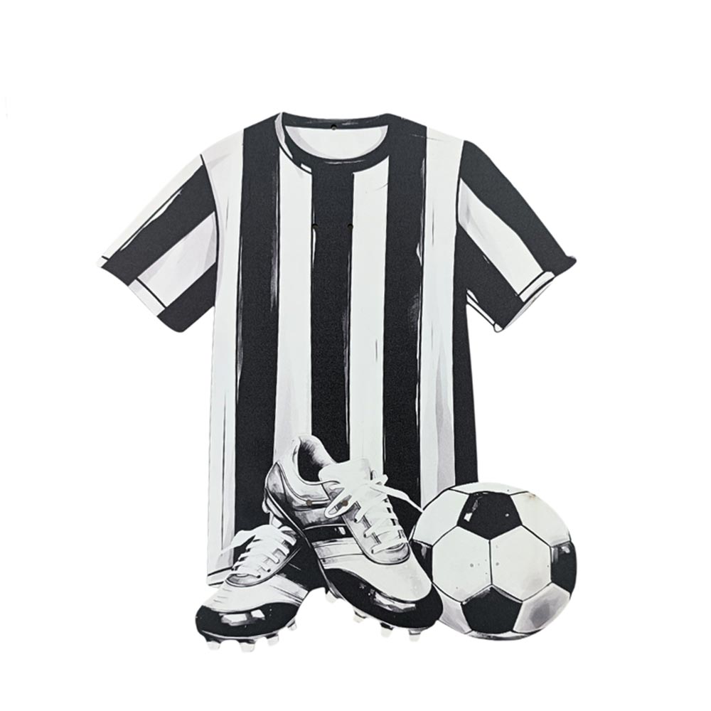 Χειροποίητη Αρωματική Λαμπάδα για Αγόρι με Ξύλινη Πλάτη Ασπρόμαυρης Ομάδας - 1