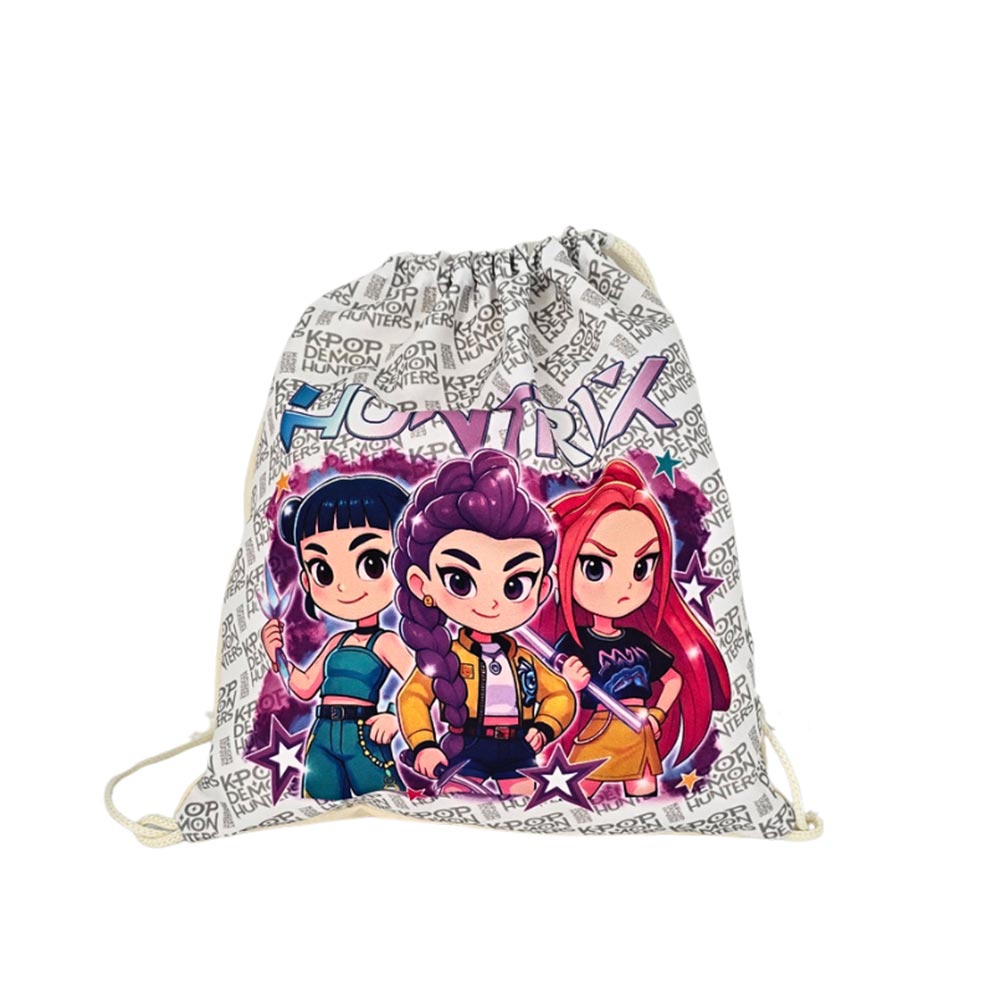 Χειροποίητη Αρωματική Λαμπάδα για Κορίτσι με Σακίδιο και 4 Μαξιλαροκουκλάκια Huntrix  - 3