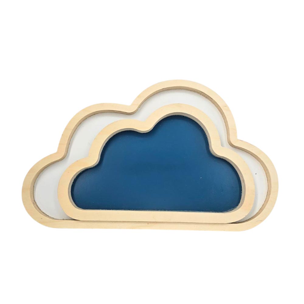 Χειροποίητη Αρωματική Λαμπάδα για Αγόρι με Σετ Διακοσμητικά Καδράκια Μπλε Σύννεφο - 3